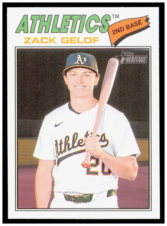 2026 Topps Heritage Zack Gelof Card Athletics #186