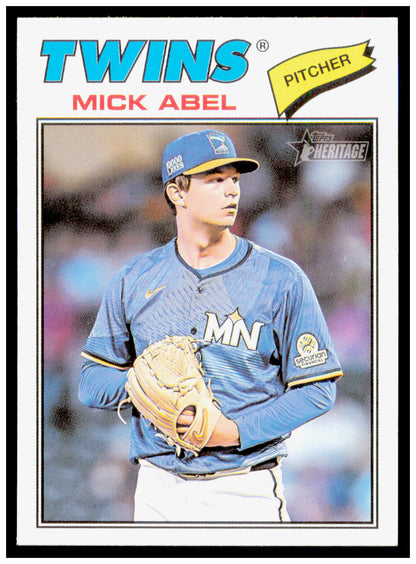 2026 Topps Heritage Mick Abel Card Minnesota Twins #292