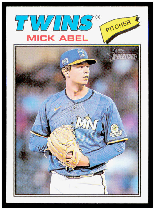 2026 Topps Heritage Mick Abel Card Minnesota Twins #292