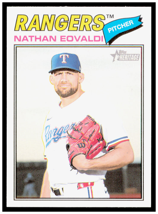 2026 Topps Heritage Nathan Eovaldi Card Texas Rangers #40