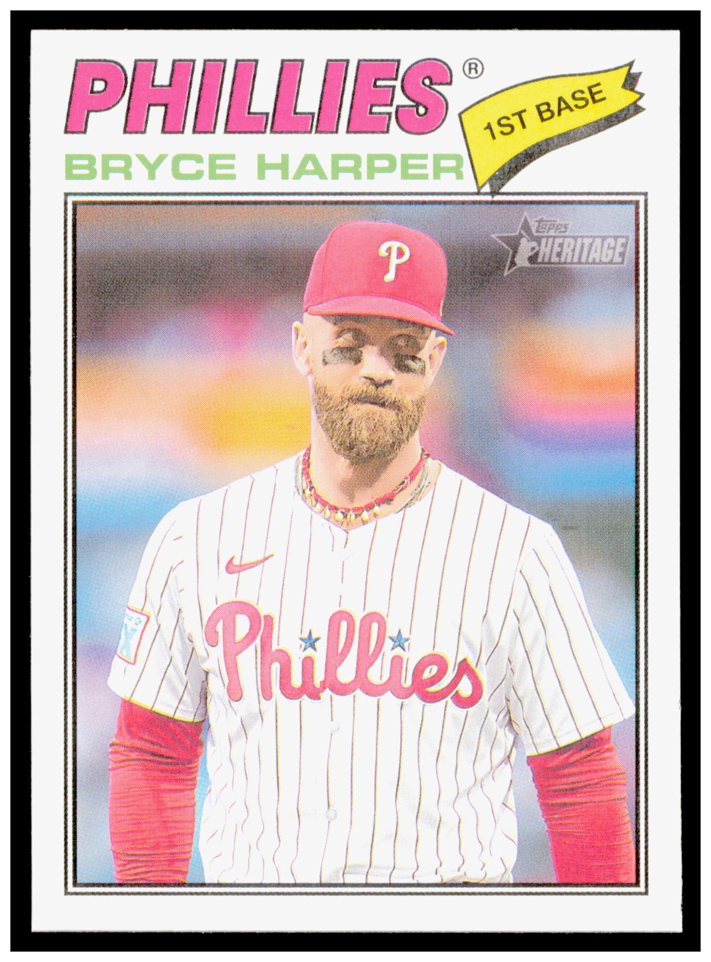 2026 Topps Heritage Bryce Harper Card Philadelphia Phillies #72