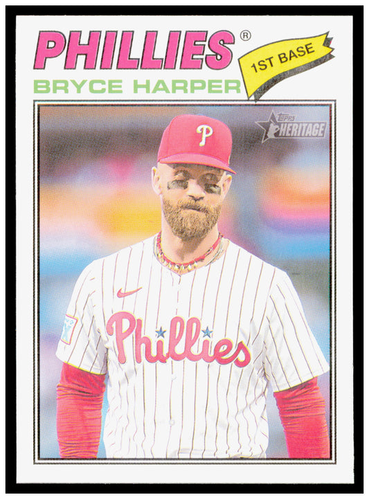2026 Topps Heritage Bryce Harper Card Philadelphia Phillies #72