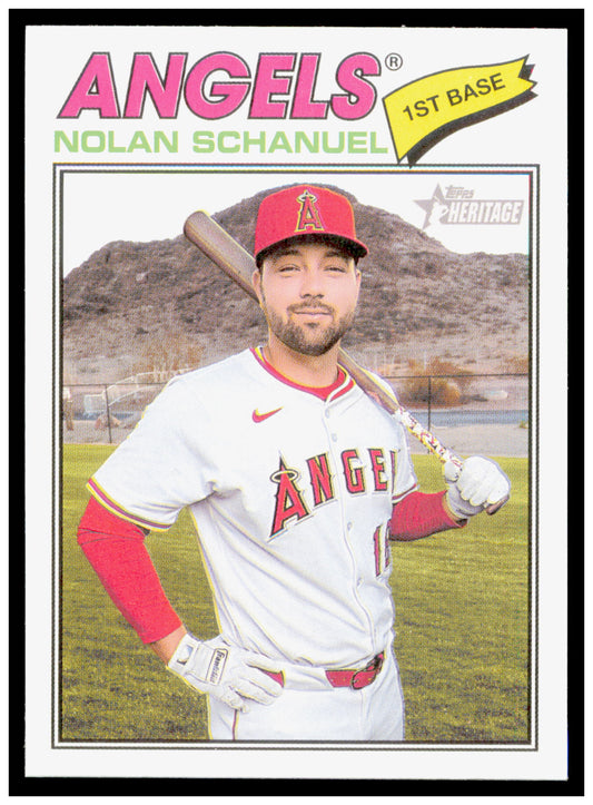 2026 Topps Heritage Nolan Schanuel Card Los Angeles Angels #117