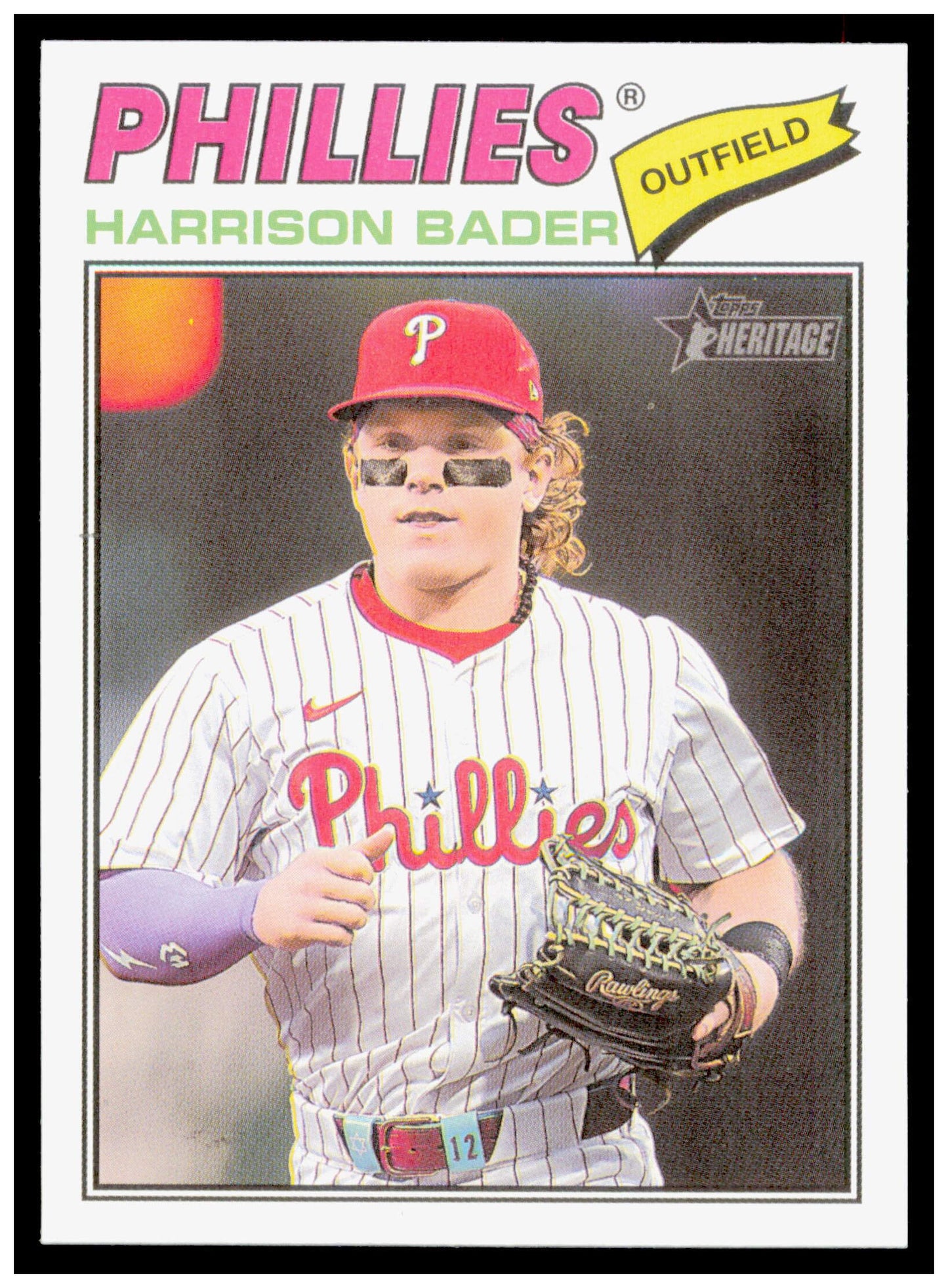 2026 Topps Heritage Harrison Bader Card Philadelphia Phillies #357