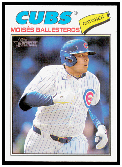 2026 Topps Heritage Moisés Ballesteros Card Chicago Cubs #247