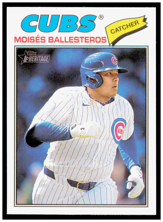 2026 Topps Heritage Moisés Ballesteros Card Chicago Cubs #247