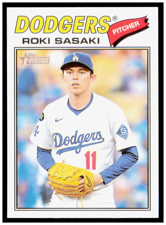 2026 Topps Heritage Roki Sasaki Card Los Angeles Dodgers #39