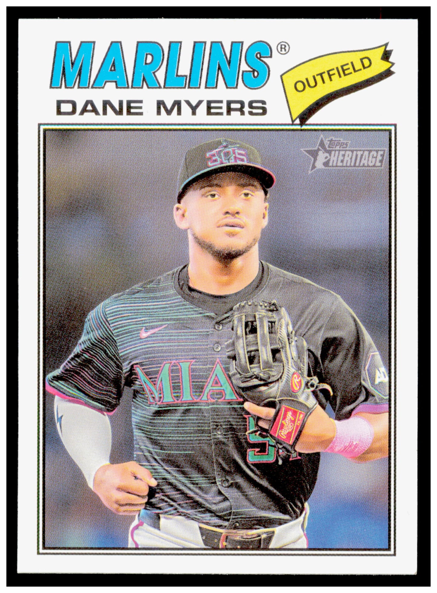 2026 Topps Heritage Dane Myers Card Miami Marlins #75