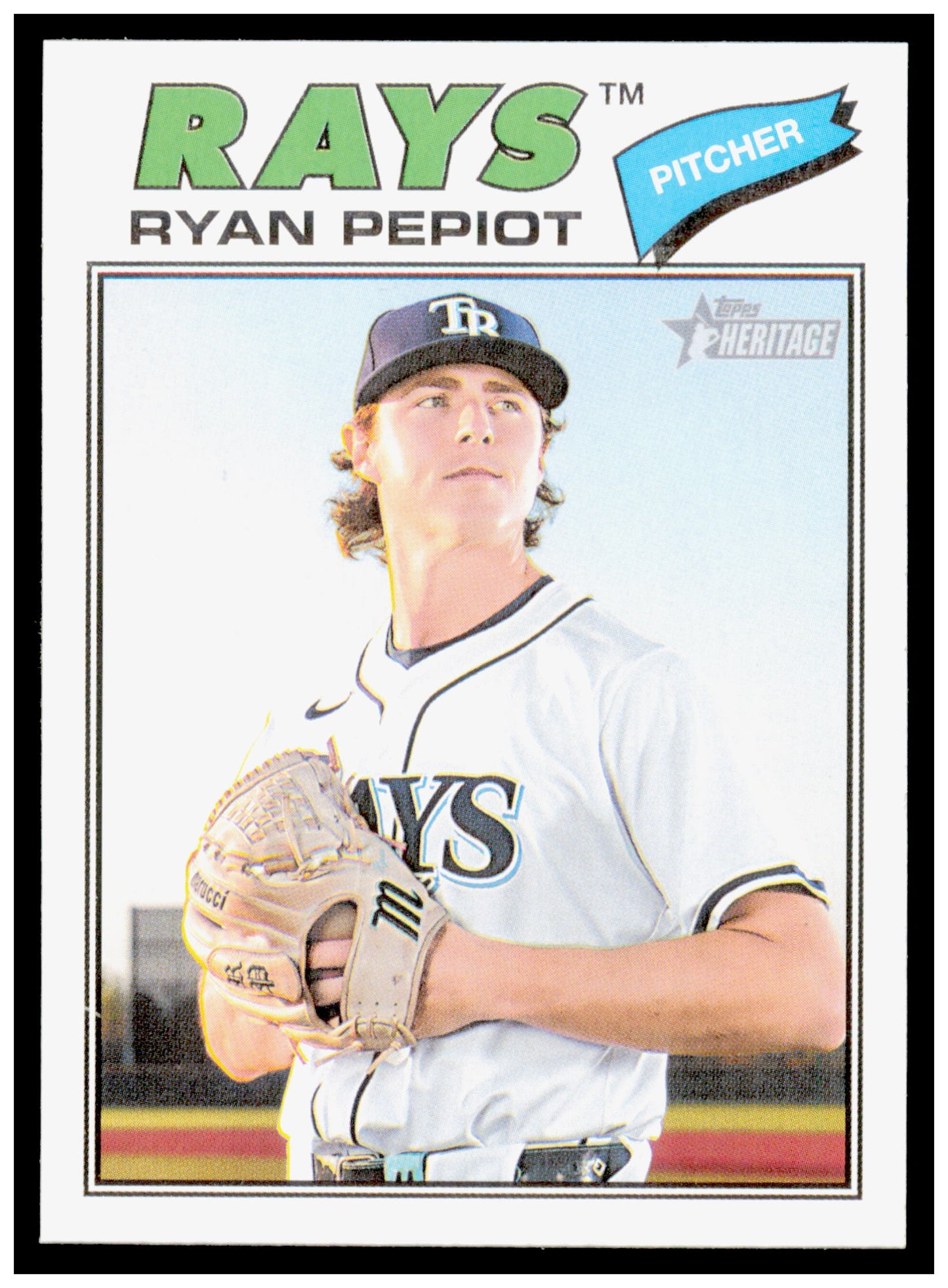 2026 Topps Heritage Ryan Pepiot Card Tampa Bay Rays #34