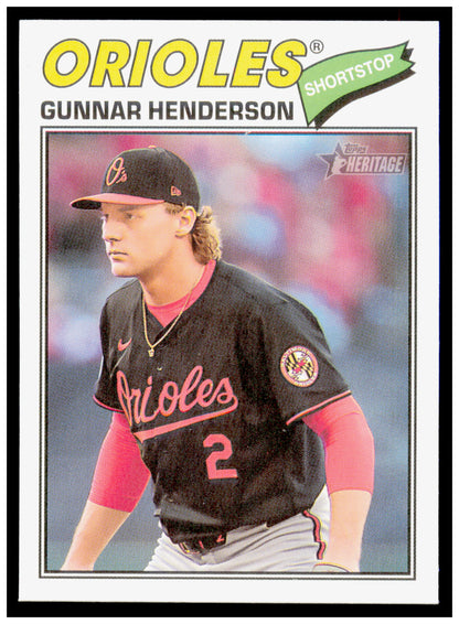 2026 Topps Heritage Gunnar Henderson Card Baltimore Orioles #287