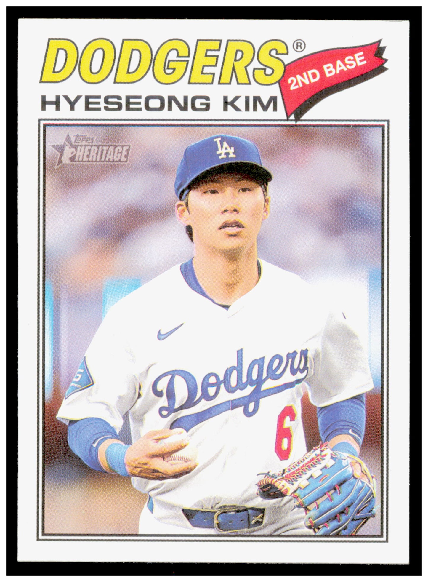 2026 Topps Heritage Hyeseong Kim Card Los Angeles Dodgers #268