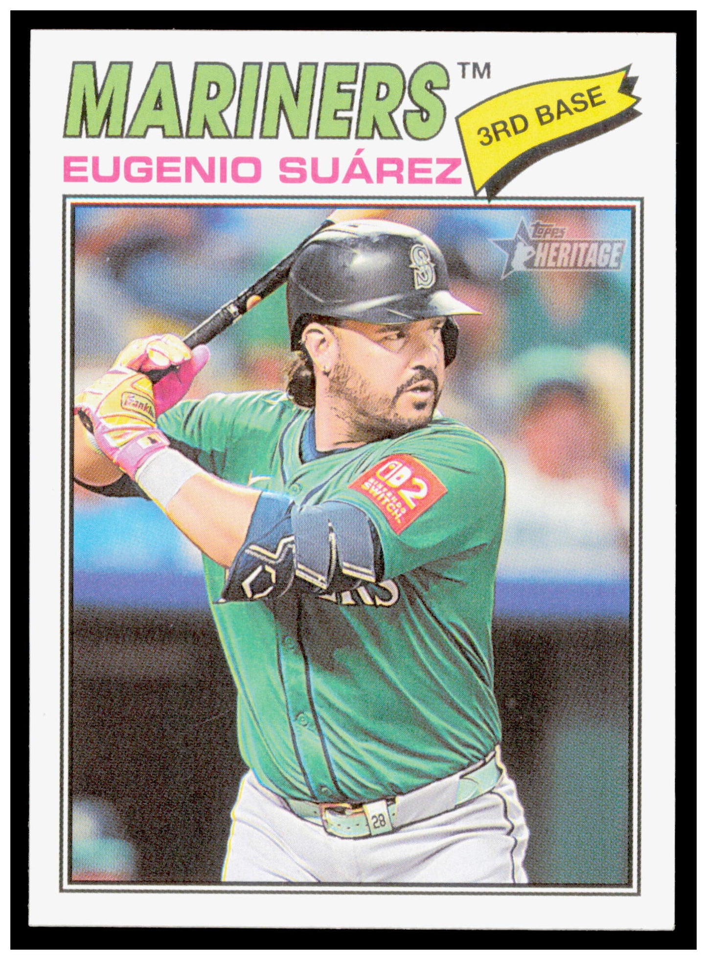 2026 Topps Heritage Eugenio Suárez Card Seattle Mariners #29