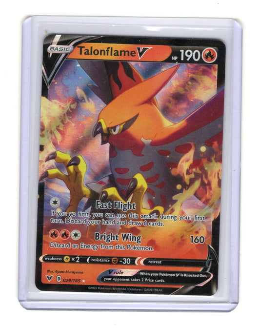 Pokemon Vivid Voltage Talonflame V Card Ultra Rare #029/185