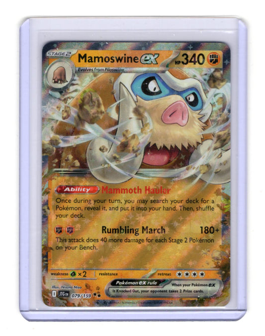 Pokemon Journey Together Mamoswine ex Card Holo #079/159