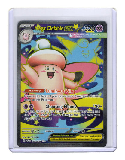 Pokemon Perfect Order Mega Clefable ex Card Ultra Rare,Holo #103/088