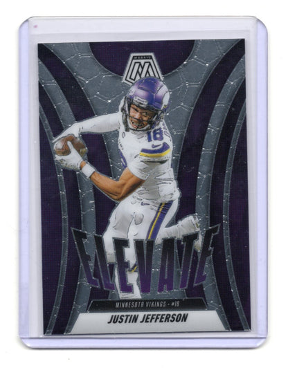 2025 Panini Mosaic Justin Jefferson Card Elevate Minnesota Vikings #13