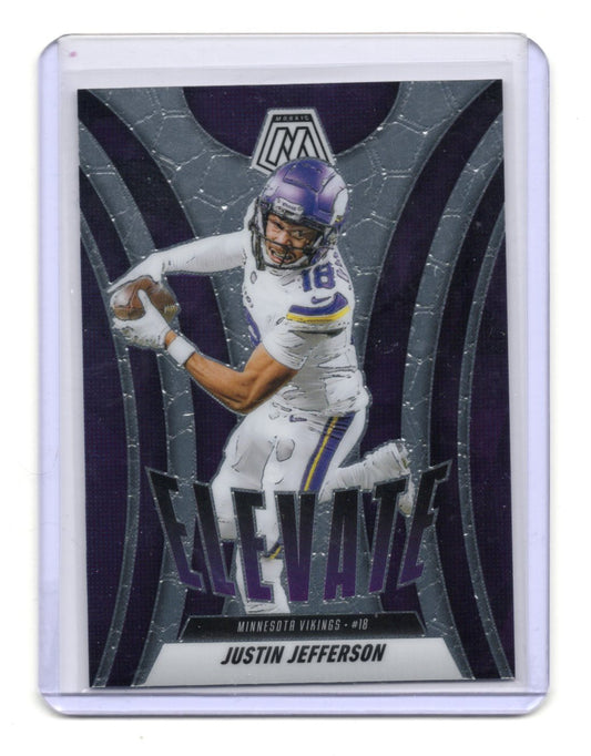 2025 Panini Mosaic Justin Jefferson Card Elevate Minnesota Vikings #13