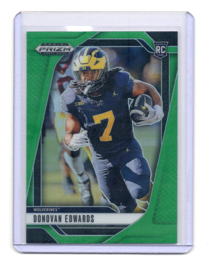 2025 Panini Prizm Draft Picks Donovan Edwards Card Prizms Green Wolverines