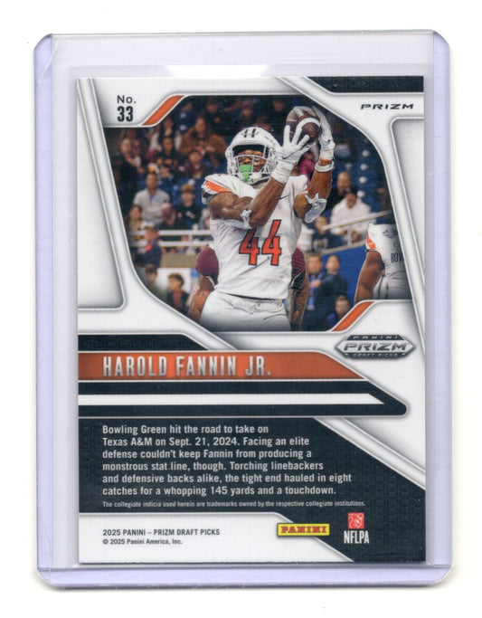 2025 Panini Prizm Draft Picks Harold Fannin Jr. Card Prizms Purple Bowling Green