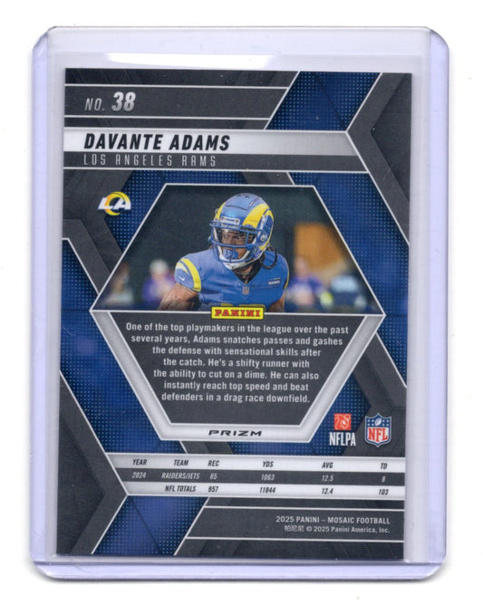 2025 Panini Mosaic Davante Adams Card Purple Scope Los Angeles Rams #38