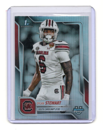2025 Bowman University Chrome Dylan Stewart Card Refractor  Gamecocks #124