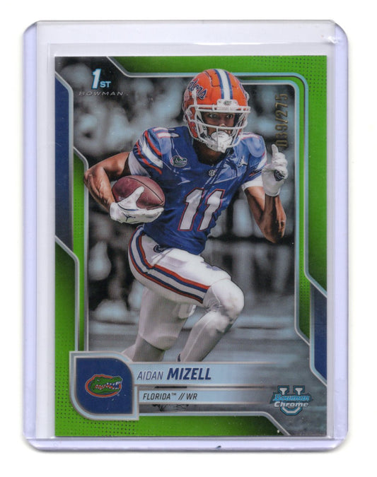 2025 Bowman University Chrome Aidan Mizell  Lime Green  Gators #/275