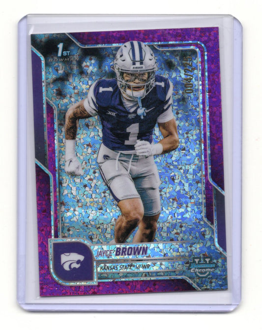 2025 Bowman Chrome U Jayce Brown Fuchsia Mini-Diamond /225 1st RC #71