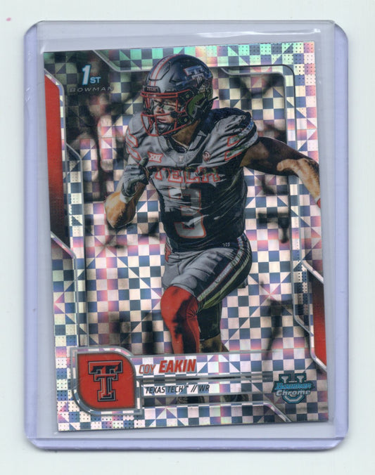 2025 Bowman Chrome University Coy Eakin X-Fractor Texas Tech RC #28