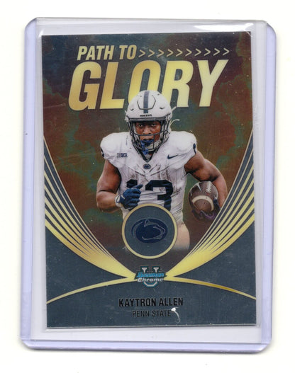2025 Bowman University Chrome Kaytron Allen Card Path to Glory Nittany Lions