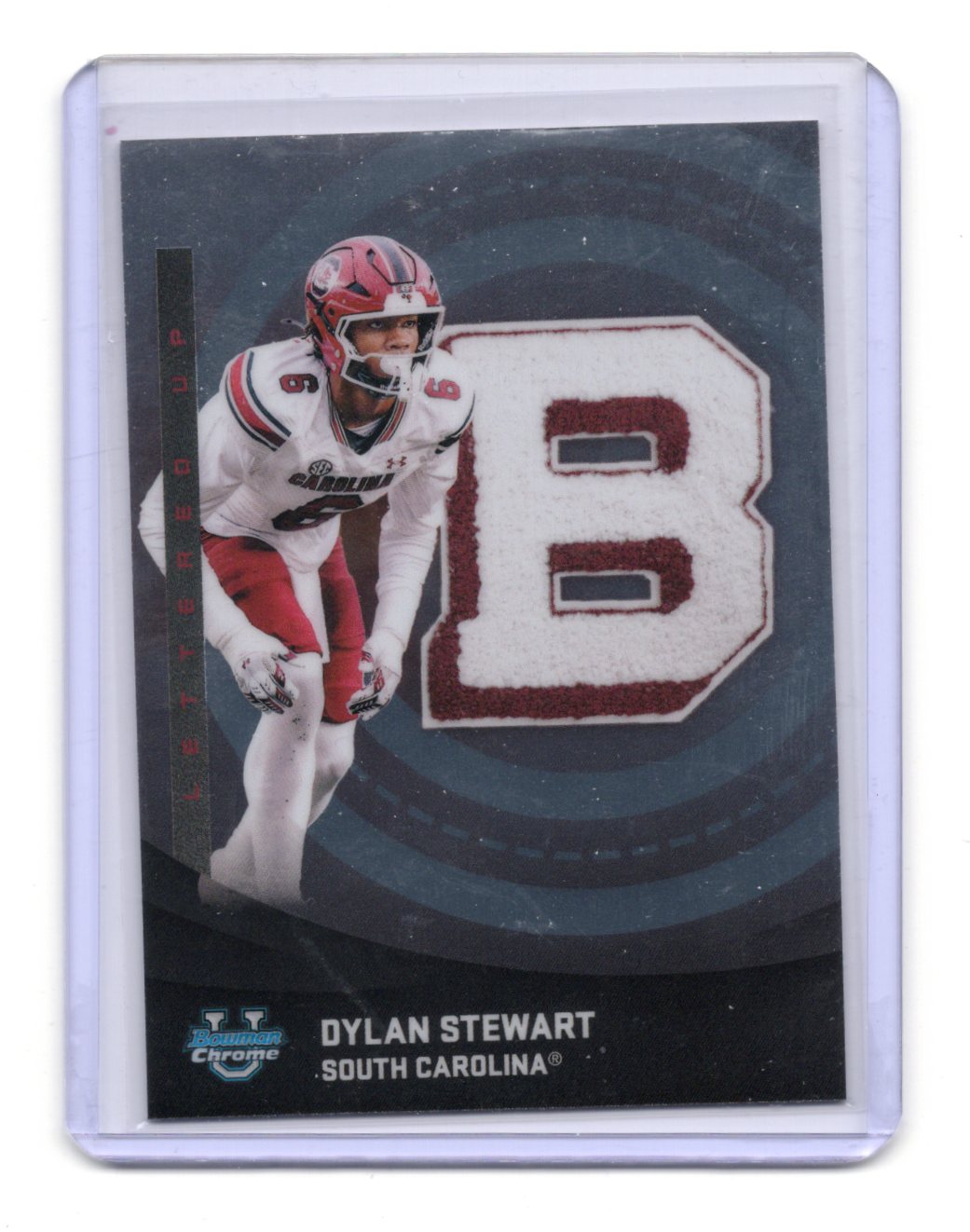 2025 Bowman University Chrome Dylan Stewart Card Lettered Up South Carolina