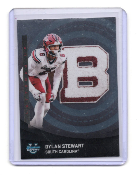 2025 Bowman University Chrome Dylan Stewart Card Lettered Up South Carolina