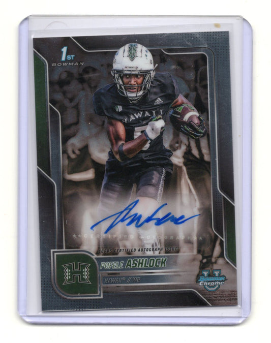 2025 Bowman Chrome U Pofele Ashlock Prospect Auto 1st RC Hawaii #BCA-PA