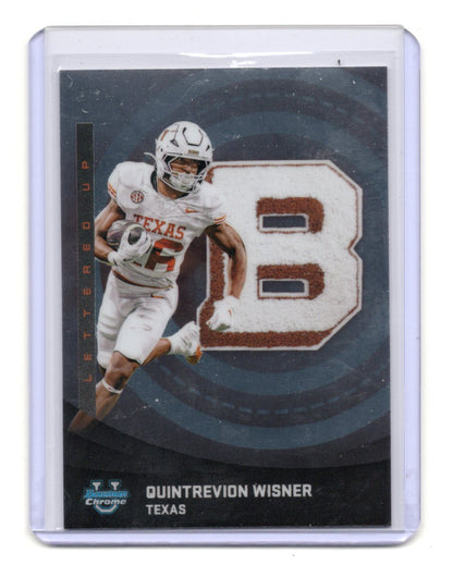 2025 Bowman University Chrome Quintrevion Wisner Card Lettered Up Texas