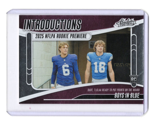 2025 Panini Absolute Boys In Blue Card Introductions Lions / Giants #I-JDT