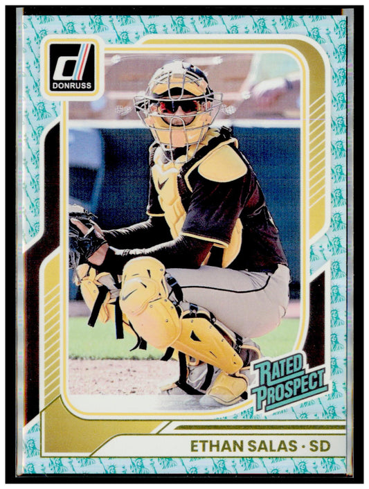 2026 Donruss Ethan Salas Rated Prospect Liberty Foil #191 Padres