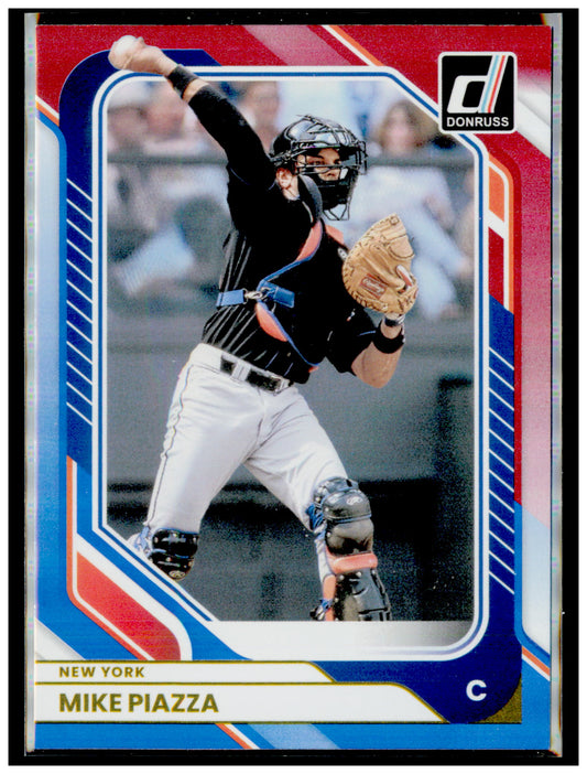2026 Donruss Mike Piazza Card Red and Blue New York Mets #93
