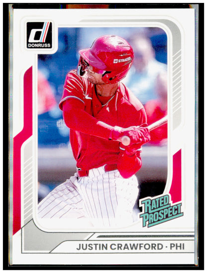 2026 Donruss Justin Crawford Card Philadelphia Phillies #194