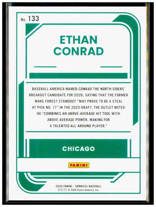 2026 Donruss Ethan Conrad Liberty Foil #133 Rated Prospect CHI