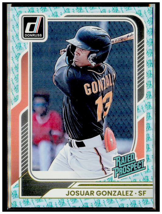 2026 Donruss Josuar Gonzalez Card Liberty San Francisco Giants #168