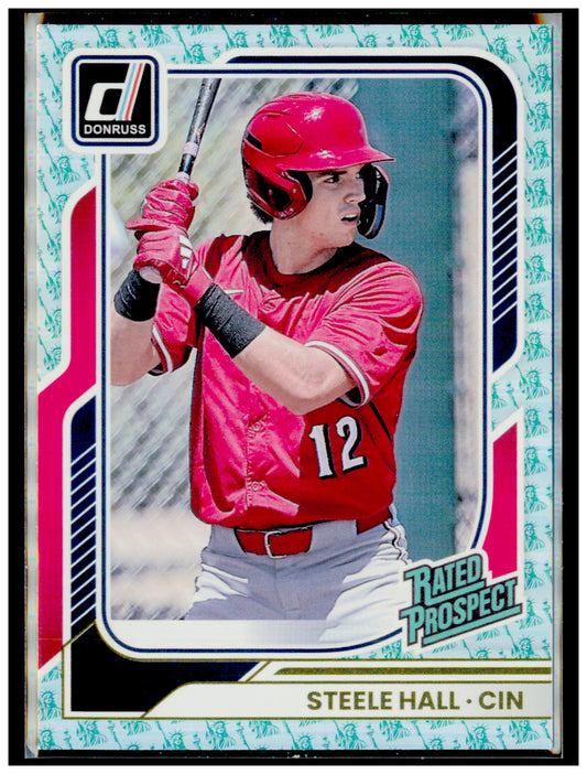 2026 Donruss Steele Hall Card Rockets Cincinnati Reds Liberty Logo Card