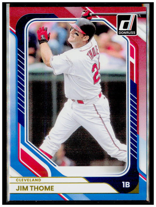 2026 Donruss Jim Thome Card Red and Blue Cleveland Indians #36