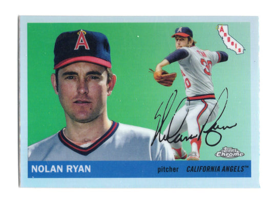 2025 Topps Chrome Platinum Nolan Ryan Card Refractors California Angels #398