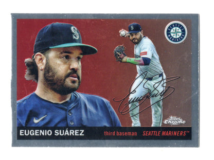 2025 Topps Chrome Platinum Eugenio Suárez Card Seattle Mariners #133
