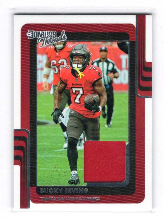 2025 Donruss Bucky Irving Card Donruss Threads MEM  Buccaneers