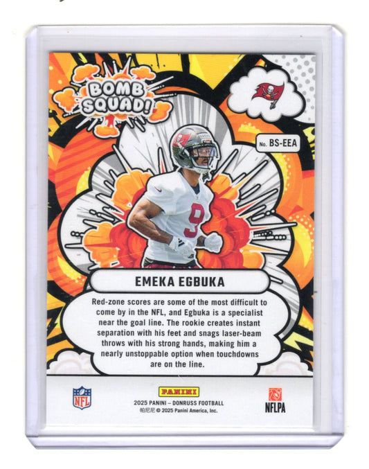 2025 Donruss Emeka Egbuka Card Bomb Squad Tampa Bay Buccaneers #BS-EEA