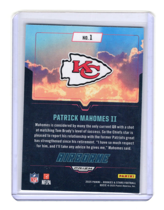 2025 Panini Rookies & Stars Patrick Mahomes II Card Airborne Chiefs #1