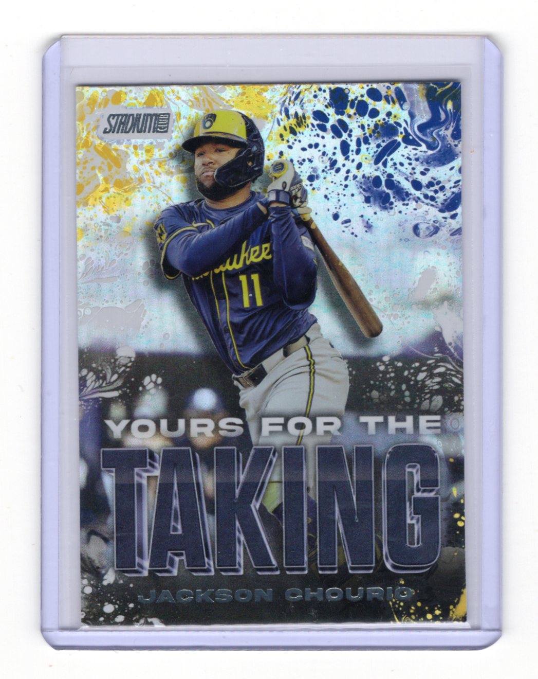 2025 Stadium Club Jackson Chourio Card Yours for the Taking Brewers #YK-13