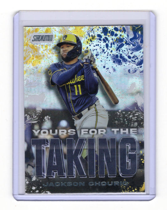 2025 Stadium Club Jackson Chourio Card Yours for the Taking Brewers #YK-13
