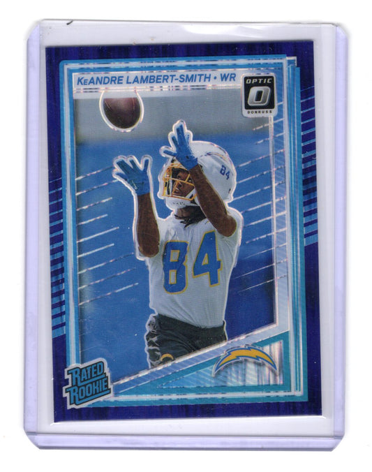 2025 Donruss Optic KeAndre Lambert-Smith Card Blue Hyper RC  Chargers #271