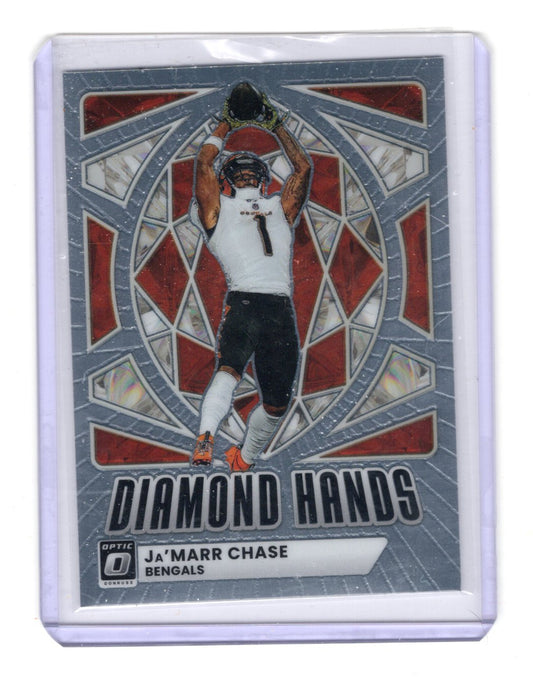 2025 Donruss Optic Ja'Marr Chase Card Diamond Hands Cincinnati Bengals #6